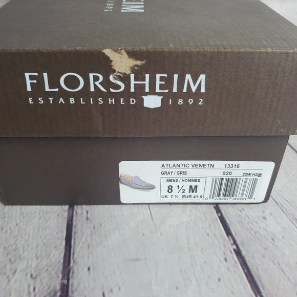 Florsheim Atlantic Venetian Gray Leather Slip-Ons main image 12